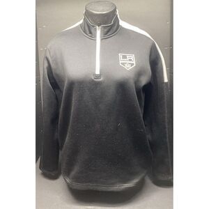 NHL LA‎ Kings Men's Size L Jacket Official Licensed 1/4 Zip Pullover Embroidered